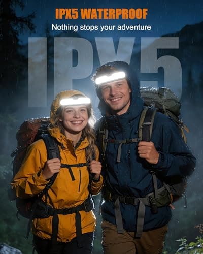 Mohard Head Torch Rechargeable, 230° Wide Beam Bright LED Headlamp — view 5