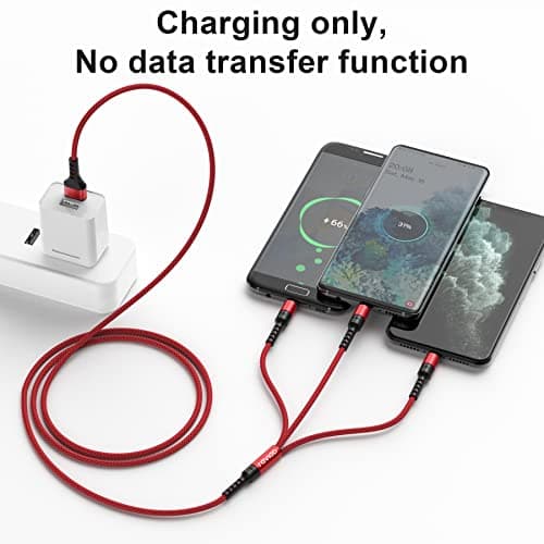 RAVIAD Multi Charger Cable, 3 in 1 Charger Cable 3A USB Fast Charging Cord — view 3