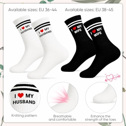 RUHSNJK Couple Socks Set - Mr and Mrs Wedding Gifts — view 4