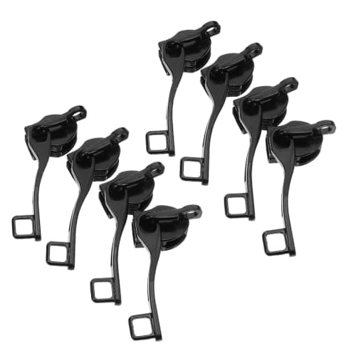 SOESFOUFU 8pcs Zipper Pull Replacement Zipper Head Replacement Double-Layer Nylon Explosion Proof Lockable Slider Black for Suitcases and Luggage DIY Repair Travel
