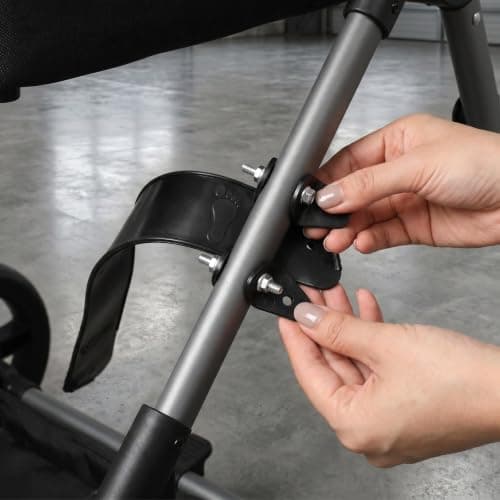 Adjustable Pushchair Footrest Replacement, Black Silicone — view 6