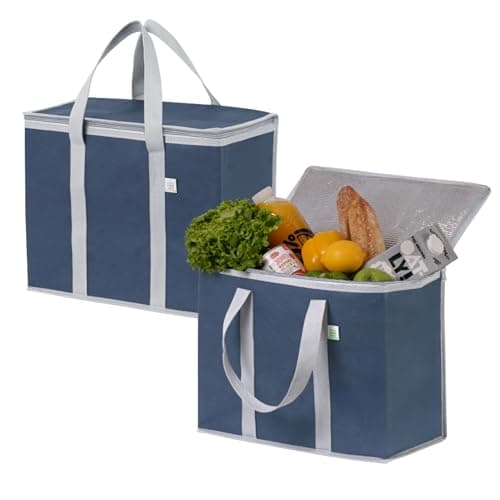 VENO 2 Pack Cooler Bag Insulated Grocery Bags for Food Delivery Heavy Duty