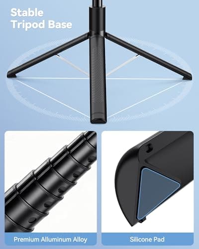 TECKNET Phone Tripod with Light,180cm Extendable 6-in-1 Selfie Stick — view 6