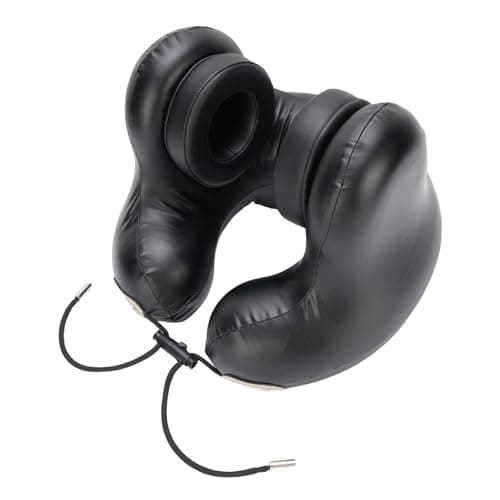 Naroote Travel Neck Pillow with Bluetooth Headset, Wireless Noise Cancelling U Shaped Memory Foam Airplane Pillows with Magnetic Leather Earcups 360º Support for Long Flight — view 2