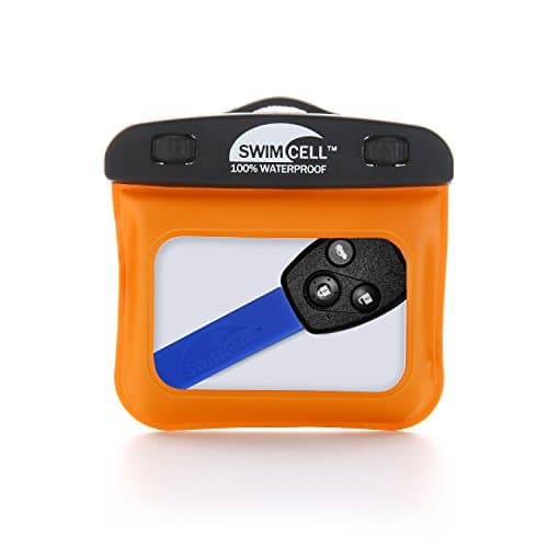 SwimCell Waterproof Key Pouch For Swimming With Armband &Lanyard - Orange — view 6