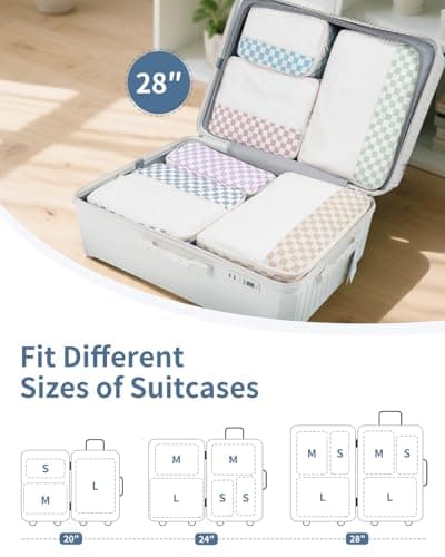 Narwey 7 Set Packing Cubes for Suitcases, Large Organiser Bags for Travel — view 3