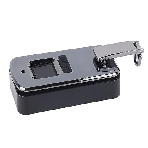 Cryfokt Fingerprint Lock Small Keyless Biometric Lock for Travel Suitcases Bags Aluminium Alloy 3.7V Compact Size (Gray) — view 3
