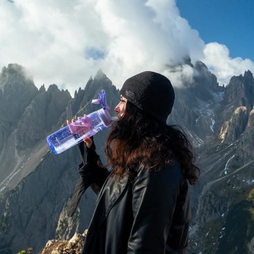 Sparrow Water Bottle with Straw - Tritan Plastic Drinks Bottles - 500ml — view 5