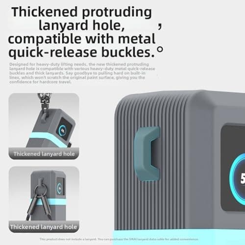 Silicone Protective Case for UGREEN 200W Power Bank | Shockproof Sleeve for 25000mAh Portable Charger with Anti-Slip Grip | Rubber Bumper Cover Skin for External for battery(Gray) — view 6