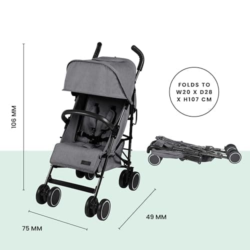 Ickle Bubba Discovery Max Lightweight Stroller & Pushchair (Graphite Grey) — view 3