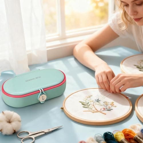 Sewing Kit Small Double Layer Case Repair Tools — view 2