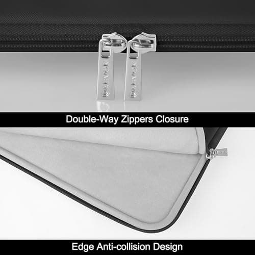 ARVOK 15 15.6 16 inch Laptop Sleeve Case,Waterproof MacBook Notebook Cover for MacBook Air Pro 15 16 inch, Computer Carrying Bag for HP ThinkPad Dell Lenovo Asus Acer MSI, Black — view 4