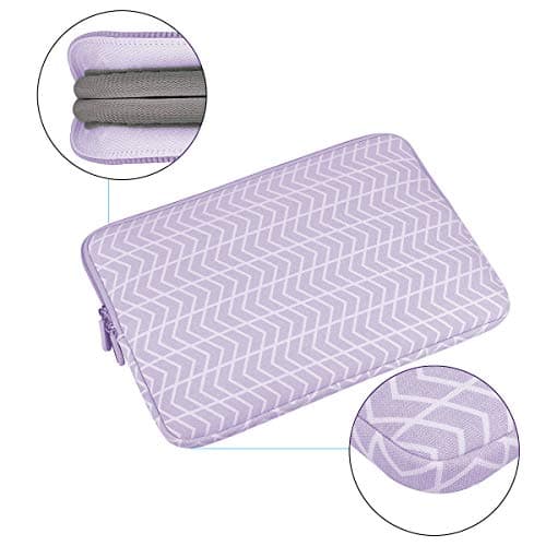 Aucase Laptop Case Sleeve 13.3 14 Inch, Thickest Lightest Water Resistant Canvas Neoprene Protective Laptop Bag for MacBook Pro 15.3''/ Air 15'' M3 M2, Chromebook, Suitable for man lady kid — view 6