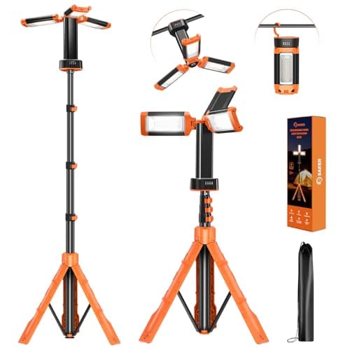 Saker Portable Camping Light with Stand 20000mAh 73.2" Work Light LD18