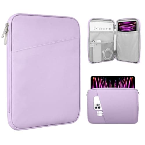 TiMOVO 13 Inch Tablet Sleeve with Pocket, Purple Lavender