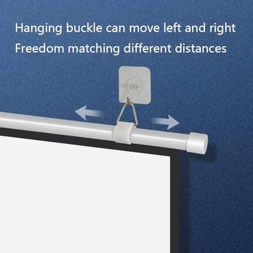 HOUKOIKBUG Projector Screen 30" 40" Portable Projector Screen For Car, Manual Pull Down Roll Up Mini Movie Screen, 16:9, 4K HD Projection Screen For Fitting Car, Travel, Camping(30in) — view 4