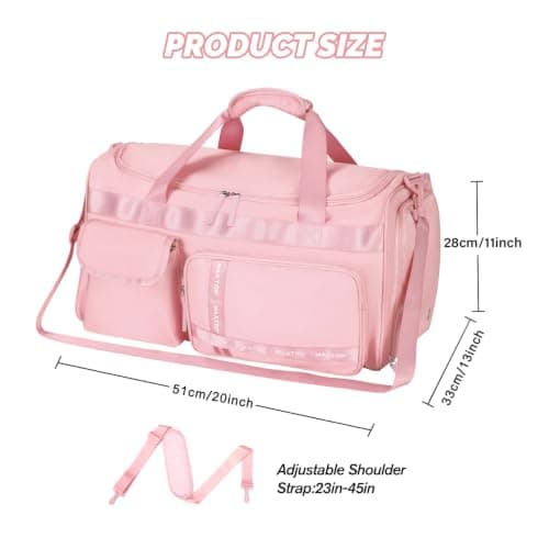 MAXTOP Travel Duffle Bag for Women Carry On Tote Weekender Overnight Bag Large Capacity Duffel Bag with Shoe Compartment,Gym Tote Bag with Dry and Wet Separation — view 6