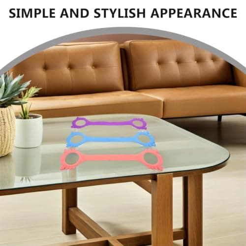 3pcs Figure 8 Resistance Band for Fitness Travel Silicone Pink — view 5