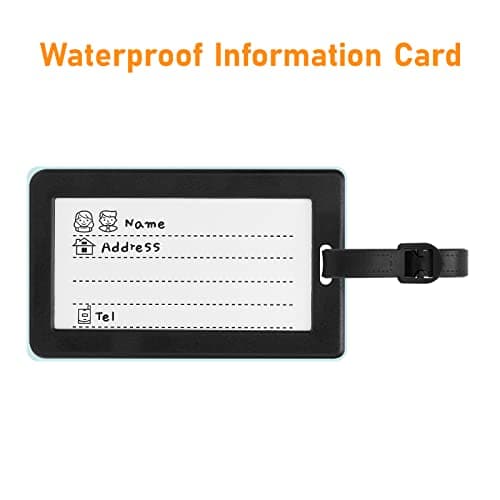 ZOUIQSS Luggage Tags Pack of Two,Baggage Tags Suitcase ID Labels Business Card Holder/Travel ID Bag Tag(Foliage) — view 5