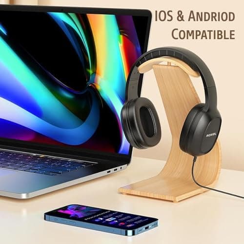 Roxel RX-90 Wired Headphones with Microphone - Lightweight On Ear Headphones for Android/IOS Devices - Comfortable Head Cushion Ergonomic - Answer Incoming Calls - Perfect for Music Lovers (White) — view 6