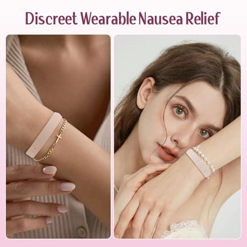 MEIYYJ Morning Sickness Bands Anti Nausea Bands for Pregnant Wowen Pregnancy Bracelet Acupressure Nausea Relief for Car, Sea, Air Sickness-Transparent — view 3