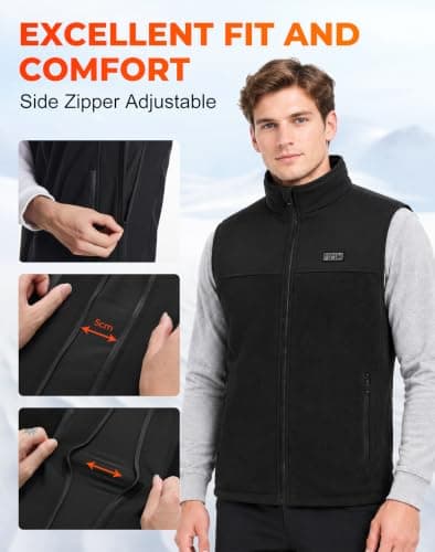 CKARTIC Heated Gilet for Men with 10000mAh Power Bank Heated Vest Men 2XL — view 4