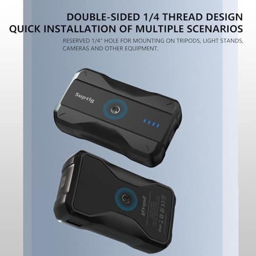 Suptig Portable Charger 9000mAh Battery Pack Power Bank Compatible for Gopro, Canon, Nikon, DJI osmo, Insta 360, Akaso More Camera, Phone etc. — view 3
