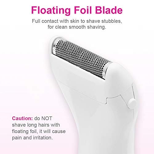 Bikini Trimmer, Funstant Electric Razor for Women with Comb, Cordless Safe Hair Trimmer Floating Foil for Dry Use, Battery Operated Personal Shaver for Lady Girl, Pubic Hair, Delicate Private Area — view 3