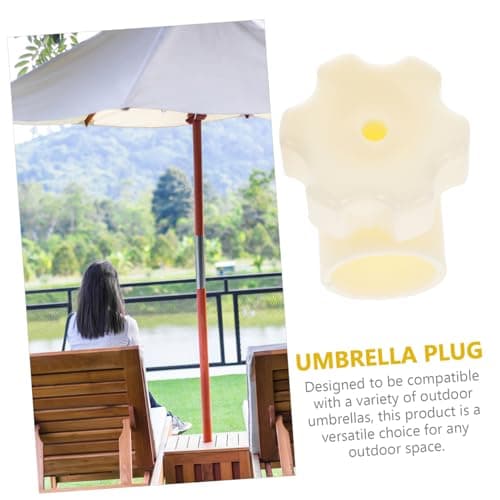 Abaodam Table Umbrella Hole Plug Plastic White Stable Base Connector — view 5