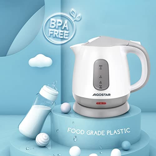 Aigostar Small Electric Kettle 1.0L, 1100W Low Wattage, Portable for Travel — view 3