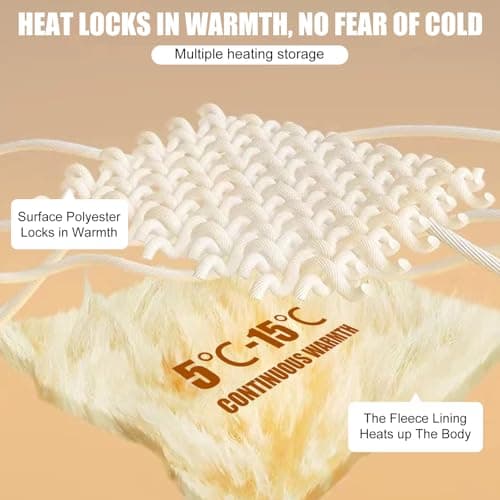 Lancry Thermal Tops Womens,Fleece Lined Crew Neck Women's Thermal Tops Thermal Underwear Womens,Balck Thermal Long Sleeve Top Women Ladies Thermal Tops Base Layer Women (S) — view 4