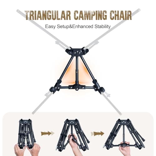OneTigris Tigerblade Camping Chair, Lightweight Folding Backpacking Hiking, Compact Portable 330 lbs Capacity — view 5