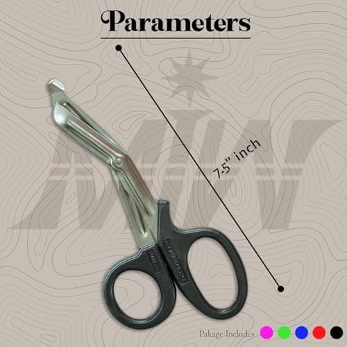 MJW Set of 5 Pieces 7.5 inches Stainless Steel Trauma Shears Utility First Aid Scissor Bandage Scissors Also Used in Kitchen Office Work & Crafting DIY and Multi Tasking Purposes — view 6