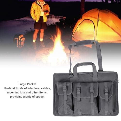 Riuulity Satellite Protective Carry Case, Travel Bag for Gen 3, Large Pocket for Router, Adapter, Cables, Fits for Camping, Outdoor, RV Trip, Portable Carry Bag for Anatnna — view 3