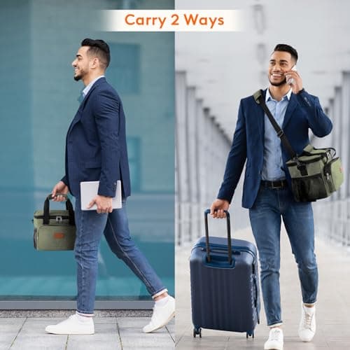 Lifewit Lunch Bag 9L 12 Can Insulated Lunch Box Soft Cooler Cooling Tote for Adult Men Women, Dark Green — view 5
