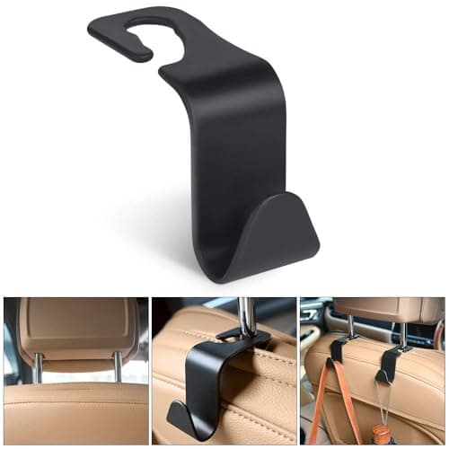 URAQT Auto Hooks, 6 Pack Car Storage Hooks Back Seat Headrest Hanger, Universal Car Handbag Hooks, Multifunctional Heavy Duty Storage Hooks for Auto Backseat — view 6