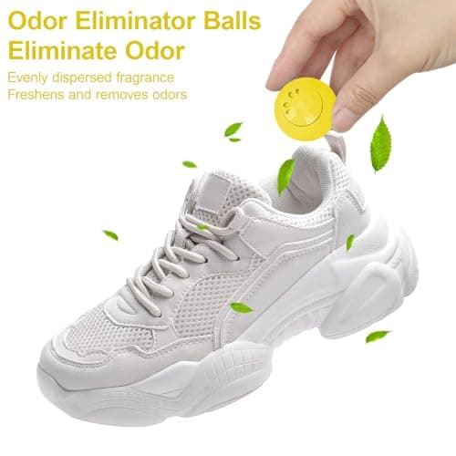 Sneaker Eliminator Balls, Reusable Shoe Odor Eliminator Balls Gym Bag Drawer Closet Deodorizer Balls, Lemon, as picture — view 4