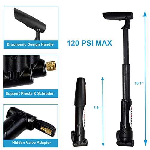 KITBEST Bike Tool Puncture Repair Kit, Portable Bicycle Multi Tools & Pump — view 4