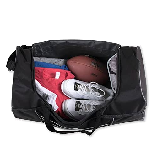 60 Litre Duffle Bag – Heavy Duty Extra Large Sports Gym Equipment Travel Duffel Bag for Men and Women (Black) — view 3