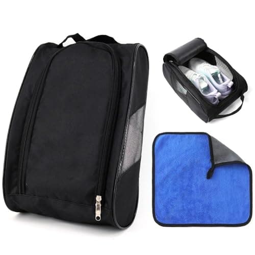 Golf Shoe Bags for Men Women, Waterproof Football Boot Bag with Shoe Towel
