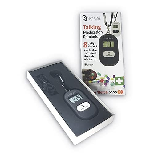 Verbalise Keychain Talking Clock Radio-Controlled, Speaks Time, Date, 8 Daily Alarms. Ideal for Visually Impaired, Blind and Elderly. 2 Year Guarantee, UKs No1 for Quality Service and Choice. VK-Black — view 4