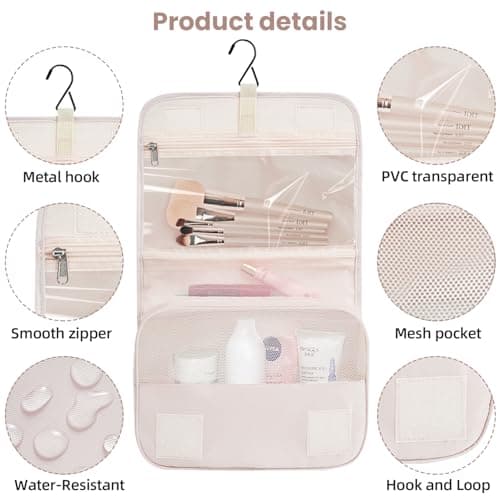 BAGAIL 10 Set Packing Cubes Various Sizes Packing Organizer for Travel Accessories Luggage Carry On Suitcase - Cream — view 4