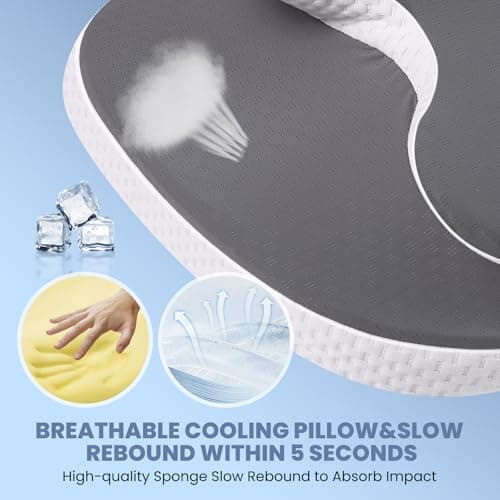 A-Pce Memory Foam Pillow,Standard Size, Medium Firm Support for Neck — view 5