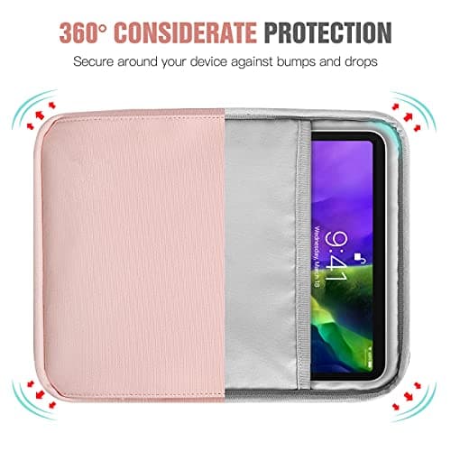 TiMOVO 9-11" Tablet Sleeve Bag Carrying Case with Strap, Pink — view 4