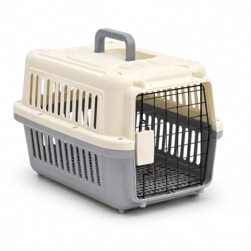 IHANA Hard Shell Cat Carrier with Secure Metal Door for Cats & Small Dogs