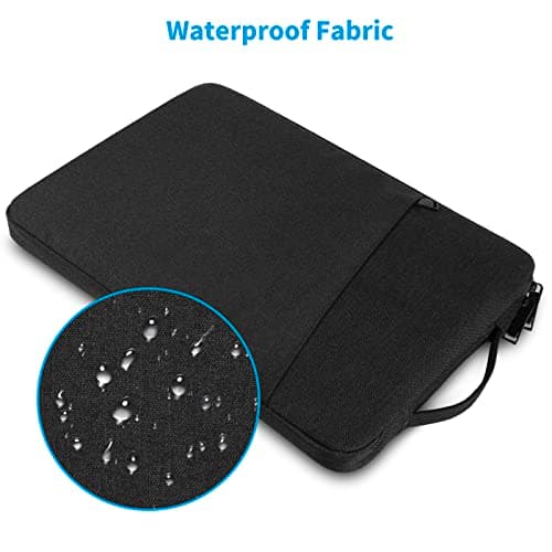 Chelory 15.6 Inch Laptop Sleeve for 16 Inch MacBook Pro Max 2019-2026, 15.6 16 Inch Laptop Bag Case Notebook Ultrabook Chromebook Shockproof Water Resistant Protective Cover with Handle, Black — view 4