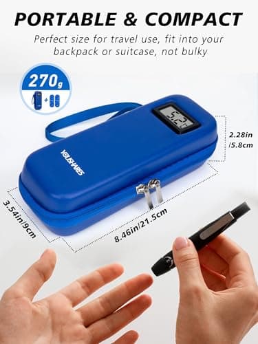 YOUSHARES Insulin Cooler Travel Case with Temperature Display - Insulin Pen Case with 2 Ice Packs TSA Approved, Refrigerated Medication Cooler Travel Bag for Ozempic GLP-1 Injection Diabetes Supplies — view 3