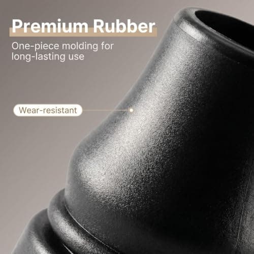 3/4" Non-Slip Walking Stick Tips, 19mm Rubber Caps for Canes/Poles — view 5