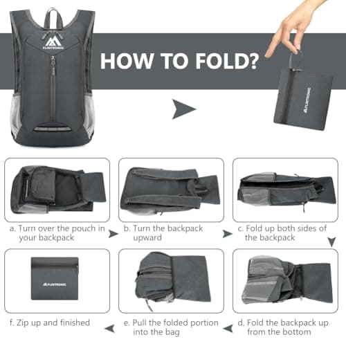 flintronic Foldable Backpack, Ultra Lightweight Rucksack, 16L Hiking Backpack, Unisex Packable Backpack For Men Women, Waterproof Travel Daypack For Outdoor Sport Biking Hiking Climbing — view 5