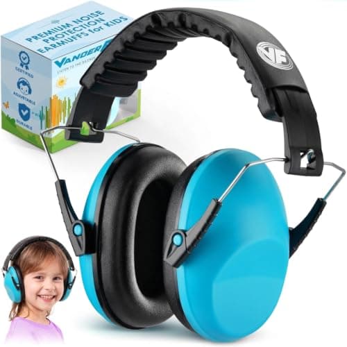 Vanderfields Kids Ear Defenders - 31 dB (2K Hz), Blue Sky